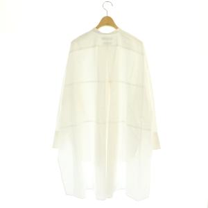 ADORE 22AW THOMAS MASON COブロードシャツ バンドカラー 長袖 38 白 ホワイト