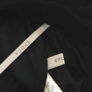 EPOCA La maglia estate セミワイド ニットパンツ フレア イージー 40 黒 ブラック