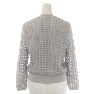 EPOCA カットワークカーディガン ニット 長袖 40 グレー