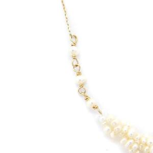 agete 淡水パール ネックレス K10 イエローゴールド