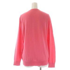 JOHN SMEDLEY コットンクルーネックカーディガン ニット 長袖 L ピンク