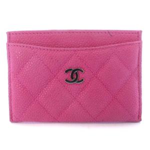マトラッセ ココマーク カードケース キャビアスキン ピンク
