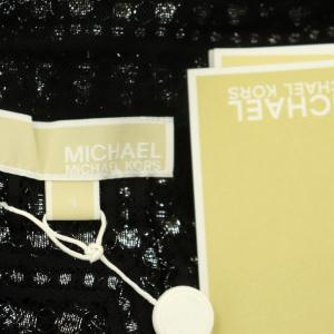 MICHAEL KORS レースワンピース ミニ ビジュー 半袖 S 黒 ブラック