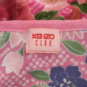 KENZO 花柄 カーディガン 羽織 長袖 38 ピンク マルチカラー