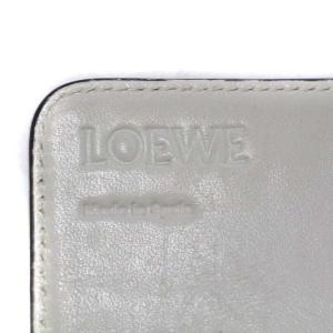 LOEWE コンチネンタルウォレット リピートアナグラム 長財布 二つ折り レザー 白 ホワイト