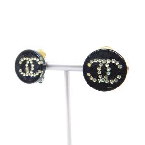 CHANEL ココマーク イヤリング サークル ブラック