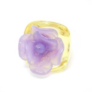 カメリア クリア リング 13号 イエロー パープル