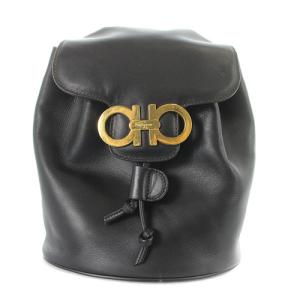 ガンチーニ リュックサック ロゴ ブラック