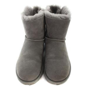 UGG australia ミニベイリーボウ2 Mini Bailey Bow2 ムートンブーツ ショート リボン 24cm グレー 1016501