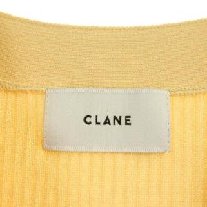 CLANE 23SS CURVE SLEEVE KNIT CARDIGAN 1 イエロー