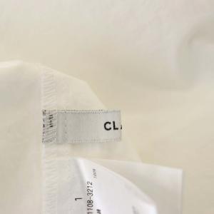 CLANE 21AW 2wayロングスリーブビッグカラーバブブラウス 長袖 プルオーバー 1 白 ホワイト