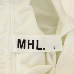 MHL. SOFT HOPSACK ロングシャツ 長袖 コットン 0 白 ホワイト