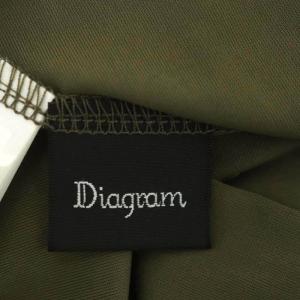 Diagram GRACE CONTINENTAL 22AW スカーフチュールワンピース ロング 長袖 36 カーキ 白 黄