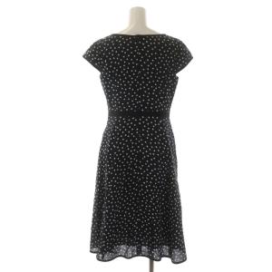 TOCCA 21SS CARAMELLA DRESS ドレス ドット ワンピース 半袖 ひざ丈 2 黒 白 ブラック ホワイト