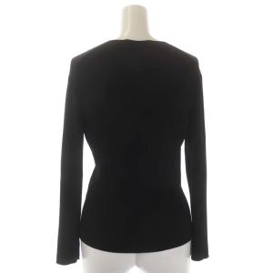 ANAYI リブVネックカーディガン ニット 長袖 38 黒 ブラック