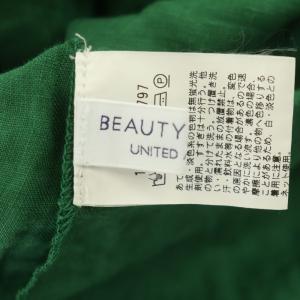 BEAUTY&YOUTH UNITED ARROWS フレンチリネンカシュクールワンピース 2way ノースリーブ マキシ ロング 緑 グリーン