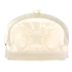 Mame Kurogouchi MM1 AC093 GAMAGUCHI Clutch Bag PVCバッグ ホワイト