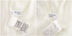BEAUTY&YOUTH UNITED ARROWS スーピマコットンシアータートルネックカットソー 長袖 プルオーバー オフホワイト