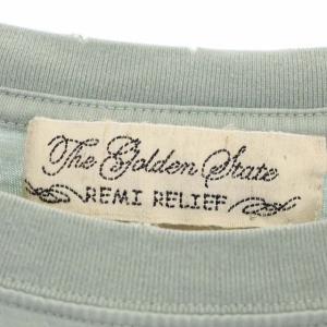 REMI RELIEF 23SS Chaos別注 プリントTシャツ カットソー 半袖 ダメージ加工 M ミントグリーン