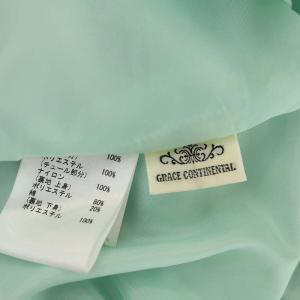 GRACE CONTINENTAL 23SS フラワー3Dフレアワンピース チュール 36 ミントグリーン