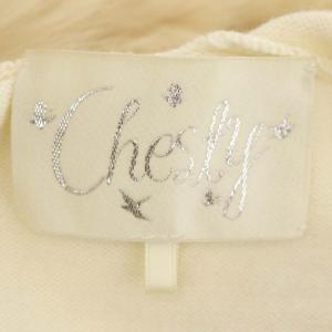Chesty 2way ファーニットパーカー ジップアップ 長袖 ウール フォックファー F アイボリー