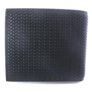 GIORGIO ARMANI スマートウォレット 財布 二つ折り カーフレザー ブラック