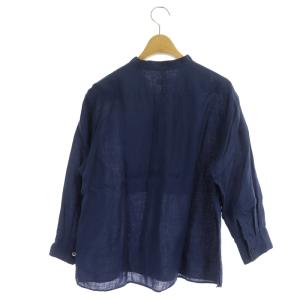 MARGARET HOWELL 22SS LINEN VOILE シャツ ブラウス 長袖 1 青 ブルー