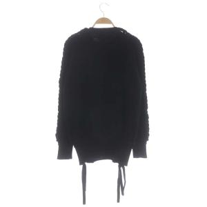 UN3D. ブレイドニット セーター 長袖 F 黒 ブラック