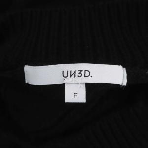 UN3D. ブレイドニット セーター 長袖 F 黒 ブラック