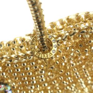 ANTEPRIMA ミニハンドバッグ ワイヤーバッグ ビーズ リボン ゴールド色