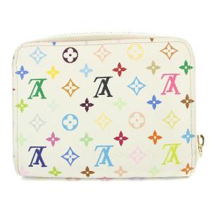 LOUIS VUITTON モノグラム マルチカラー ジッピー コインパース 小銭入れ コインケース ホワイト M93741