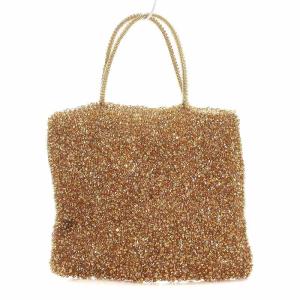 ANTEPRIMA ワイヤーバッグ ハンドバッグ PVC 茶 ブラウン