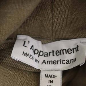 AMERICANA L'Appartement別注 サイドジップパーカー スウェット 長袖 フード プルオーバー カーキ