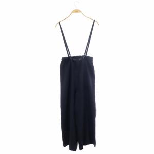 ENFOLD 22SS LINEN LIKE WIDE GUM TRワイドパンツ ドロスト 34 紺 ネイビー