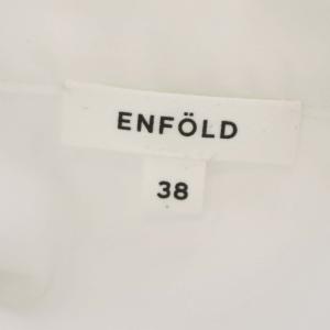 ENFOLD 22SS ブロード タックカラーPULLOVER ブラウス フリル 38 ホワイト
