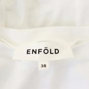ENFOLD 22AW SOMELOS レイヤーライク PULLOVER プルオーバー チュニック 七分袖 ギャザー 切替 38 白 ホワイト