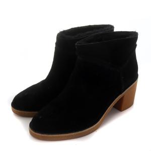 UGG australia ケーセン ショートブーツ チャンキーヒール スエード シープスキン 26.0cm 黒 ブラック 1018644