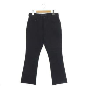 MADISONBLUE 20AW HEM CUT SLIM FLARE DENIM カットオフ デニムパンツ ジーンズ 02 黒 ブラック