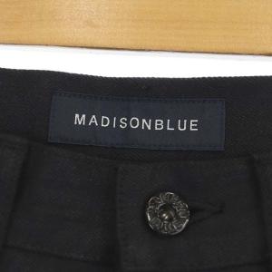 MADISONBLUE 20AW HEM CUT SLIM FLARE DENIM カットオフ デニムパンツ ジーンズ 02 黒 ブラック