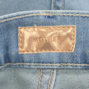 MOTHER INSIDER CROP STEP FRAY カットオフデニムパンツ ジーンズ ストレッチ 26 水色 ライトブルー