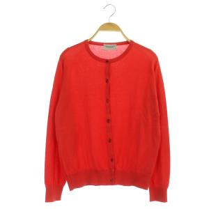 コットンニットカーディガン 長袖 M 赤 レッド