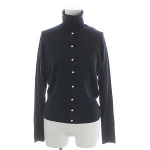 ×マルティニーク martinique ニットアンサンブル カーディガン 長袖 カットソー 五分袖 タートルネック S 濃紺