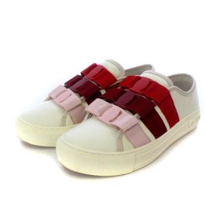 0746888 NATALY スリッポン ヴァラリボン レザー 24cm ホワイト