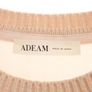 ADEAM 前後切り替え ショートスリーブ ニット セーター カットソー 半袖 ピンク 40886