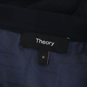 Theory 23SS Airy GGT Asym Drape SKT B スカート ロング フレア シアー 0 紺 ネイビー