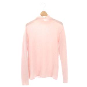スコットランドカシミヤ ハイネックプルオーバー ニット セーター 長袖 S 薄ピンク