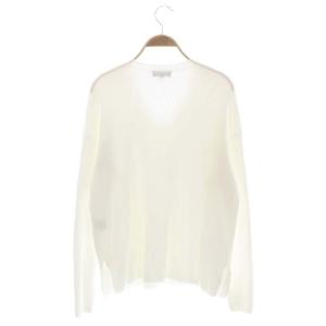 Theory 22SS SUPER PIUMA LARLISSA J ニット カットソー 長袖 Vネック プルオーバー S 白 ホワイト