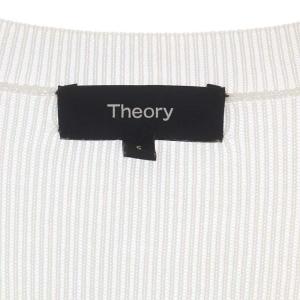 Theory 22SS SUPER PIUMA LARLISSA J ニット カットソー 長袖 Vネック プルオーバー S 白 ホワイト
