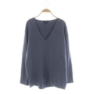 21AW MERCER WOOL CASH KARENIA V ニット セーター 長袖 オーバーサイズ プルオーバー S スモークブルー