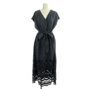 21SS カシュクール ワンピース ロング 半袖 36 グレー